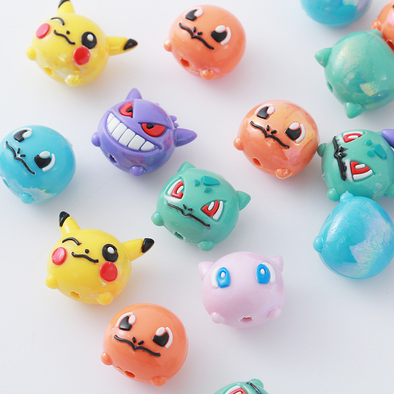 Phone Accessories Supplier - 12 pièces Pokémon Perles DIY pour