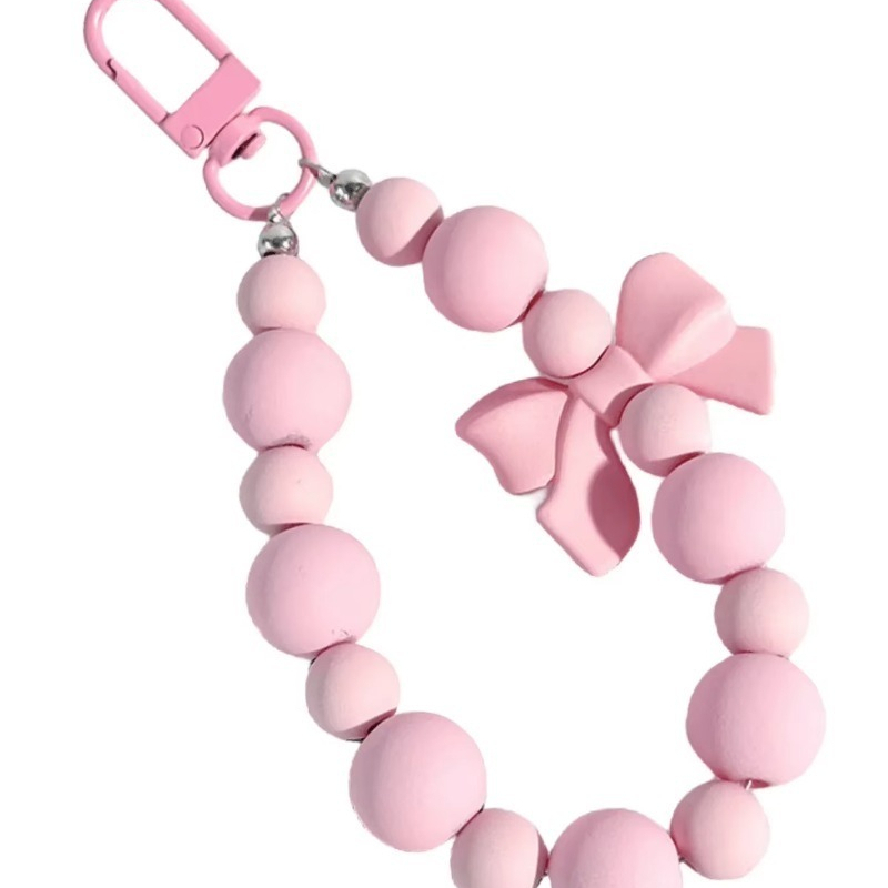Phone Accessories For Teens - 1 pièce Porte-clés rose avec nœud