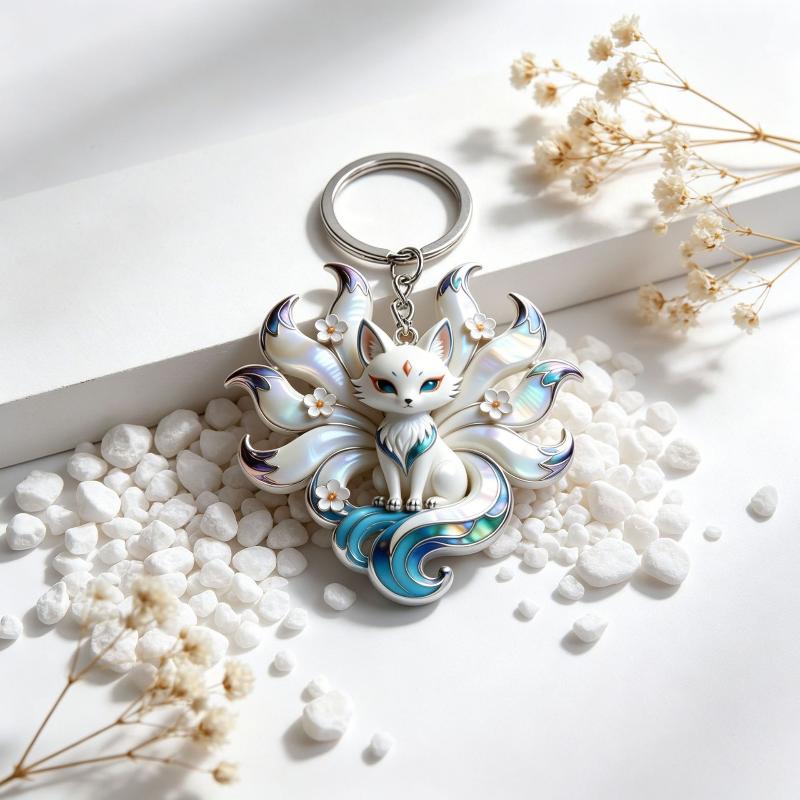Phone Accessories For Teens - Collier pendentif émail Renard à neuf