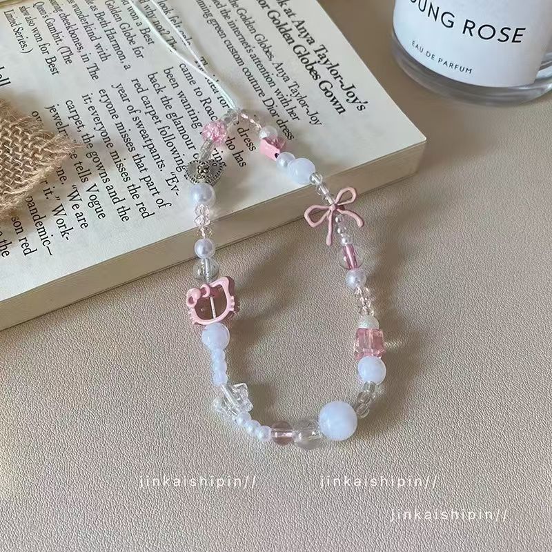 Phone Accessories For Teens - Sangle de téléphone tendance Y2K rose