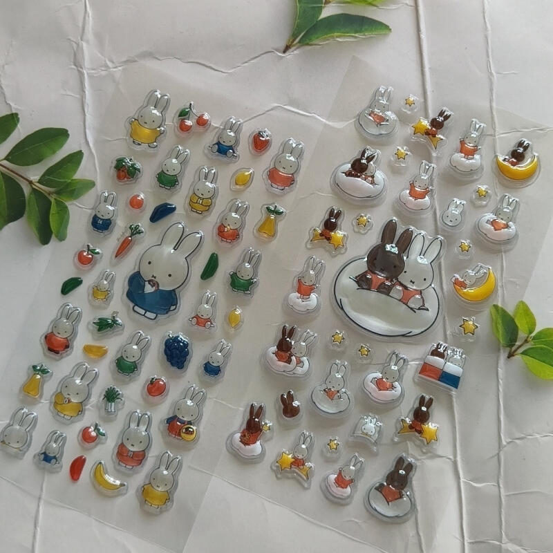 Phone Accessories Supplier - Autocollants 3D en relief Miffy Cartoon