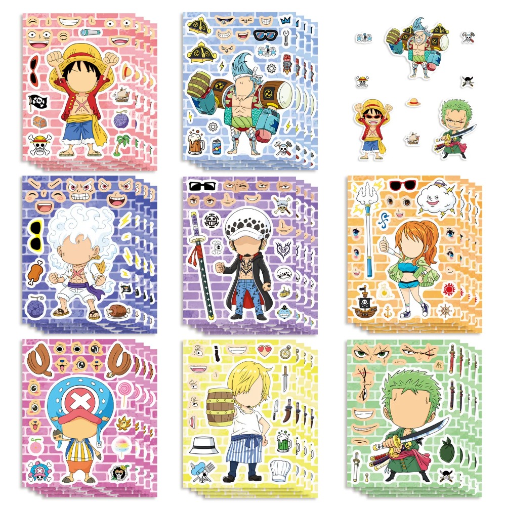 Phone Accessories Supplier - 8/16/24 feuilles d'autocollants puzzle One Piece