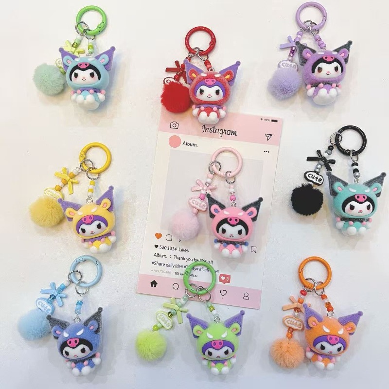 Phone Accessories For Teens - Porte-clés en résine Kuromi tendance, motif