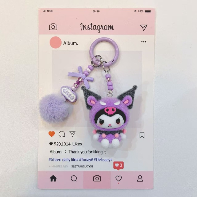Porte-clés en résine Kuromi te - Phone Accessories For Teens avis et prix