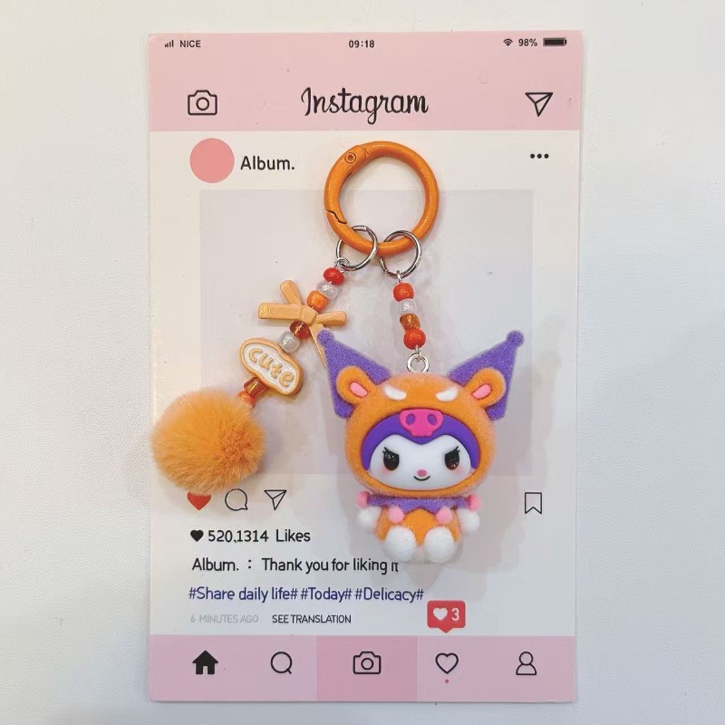 Porte-clés en résine Kuromi te - Phone Accessories For Teens avis et prix